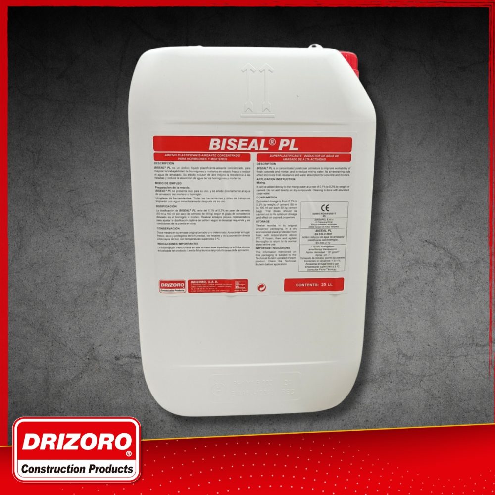 Biseal Pl aditivo plastificante-aireante concentrado para hormigones y morteros